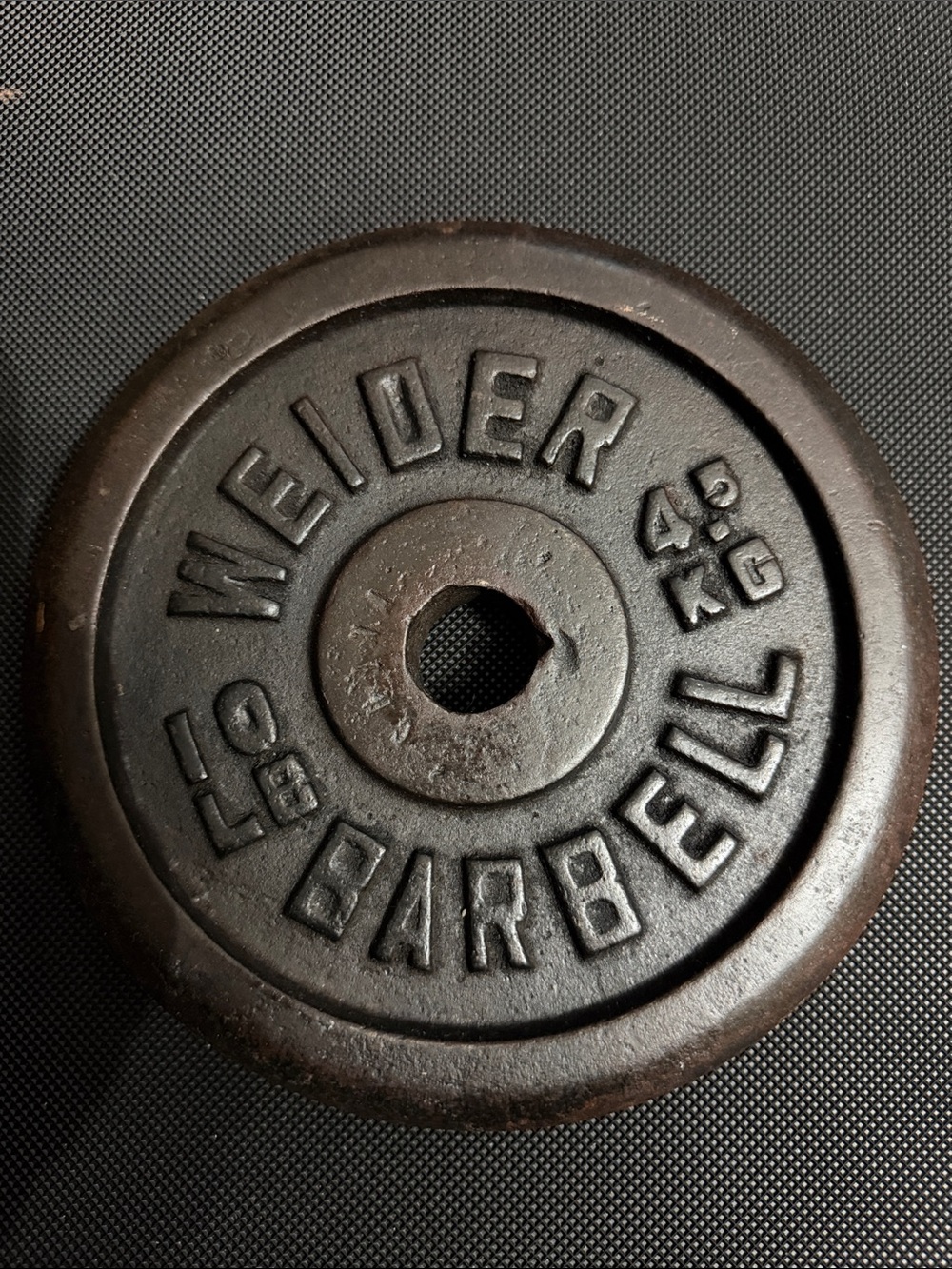 Vintage Weider Barbell cast iron 10 lb weight plate
